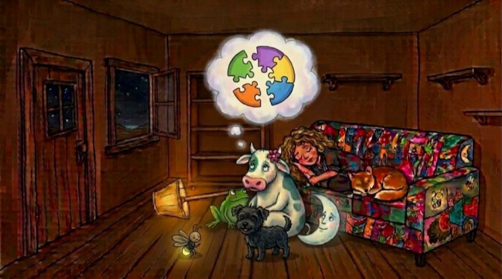 The friends learn they are different shapes, like puzzle pieces.